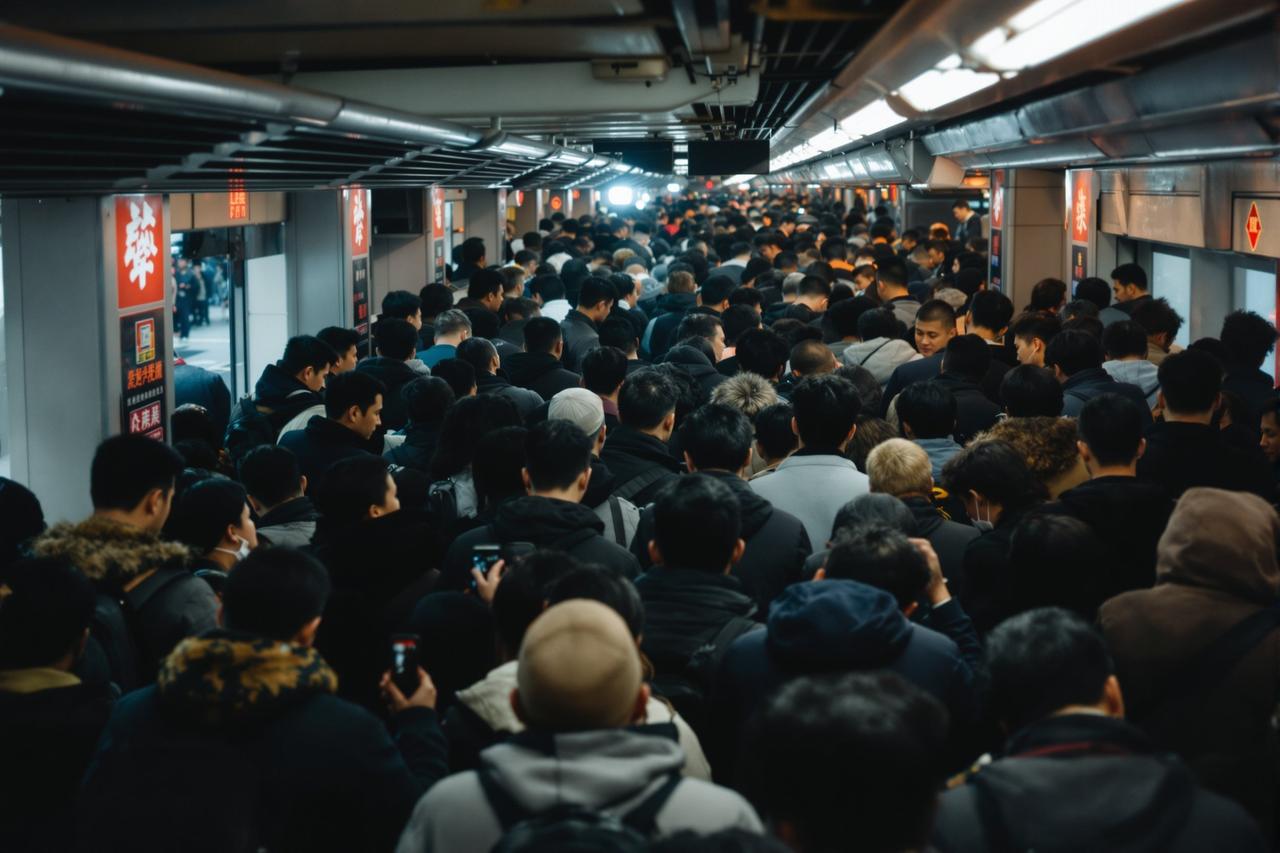 某城市地铁乘客因让座问题引发肢体冲突,警方介入调查 - 吃瓜视 某城市地铁乘客因让座问题冲突的社会新闻配图